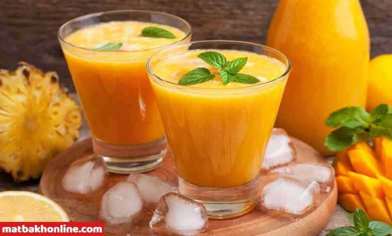 طريقة عمل عصير المانجو والليمون